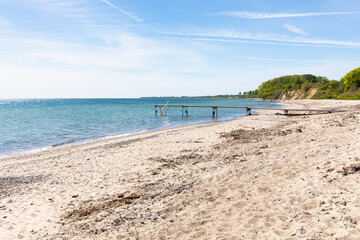 Fototapeta na wymiar Beach at Mommark, Danish Baltic Sea island of Als
