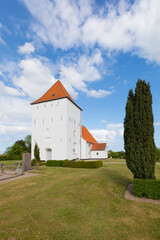 Fototapeta premium Church at Sønderby, Kegnæs, Denmark