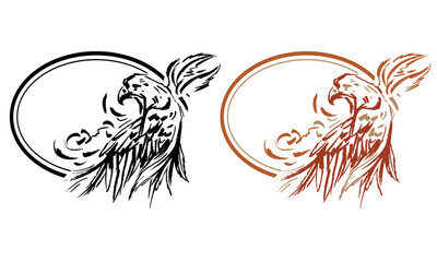 eagle tattoo design vector for illustration tattoo background