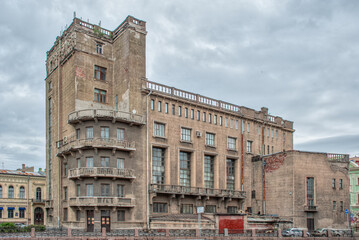 The building of Palace of Culture of Communication Workers (Soviet Futuristic ,constructivist...