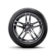 Obraz premium car wheel isolated on white