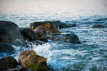 waves on the rocks