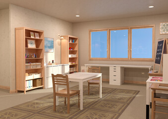 3D Rendering Home Schooling