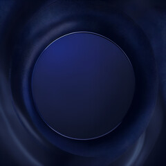abstract blue background with circles - Dark Blue and Black circle Background - Generative AI