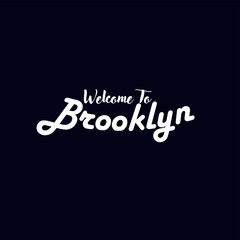 Naklejka na ściany i meble Welcome To Brooklyn Vector Design