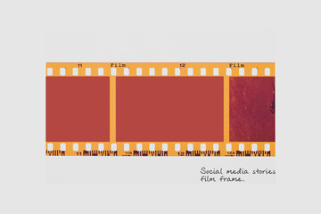 (35 mm.) film collections frame.With white space.film camera.contact sheet.
