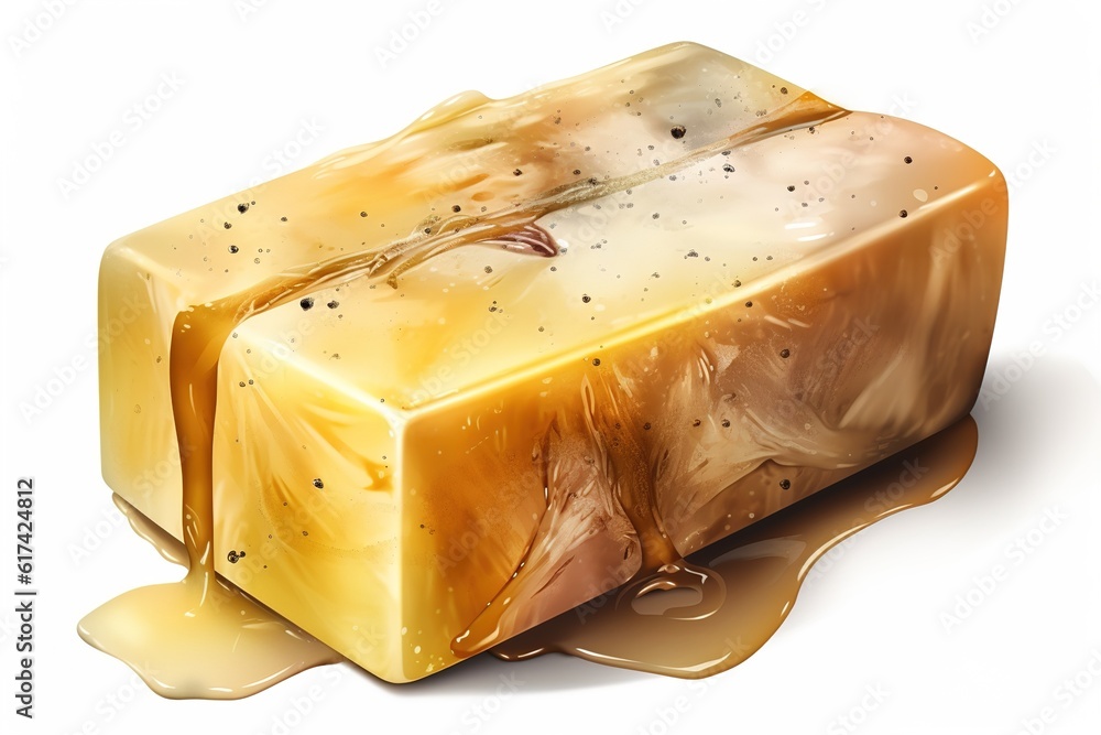 Poster handmade soap isolated on white background. generated by ai