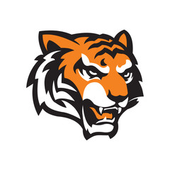head tiger vector illustration