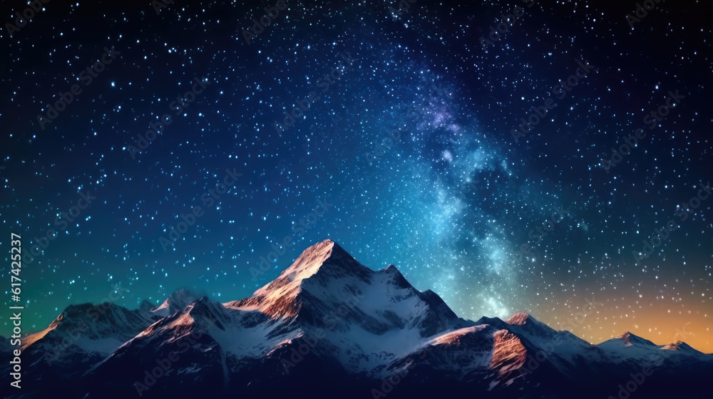 Canvas Prints sunrise in the mountains created with generative ai technology