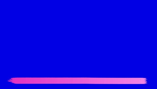 The lo   wer third is a simple line shape pink on a blue background
