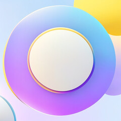 blue background with circles - Light Purple and Light Yellow Circles Background - Light Pink andLight Colors and White - Generative AI