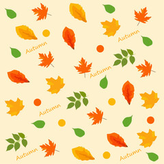 autumn leaves seamless background