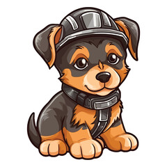 Obraz premium Powerful and Proud: Artwork Showcasing a German Shepherd Dog