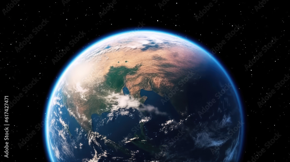Wall mural earth created with generative ai technology