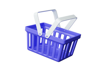 Product empty shopping baskets, shop online concept on isolated object background. discount, promotion, sale, banner, website, cartoon minimal. 3d rendering illustration © N ON NE ON