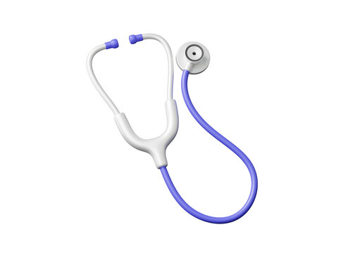 Stethoscope diagnosis protection insurance report information service healthcare with health checkup heartbeat drug medical doctor concept. on isolated object background. 3d rendering