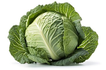cabbage isolated on white background. AI generated