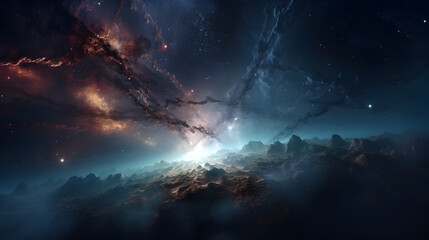 Fototapeta premium aurora in the sky made by midjeorney