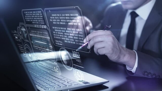 Data decoding on a laptop using a virtual panel.