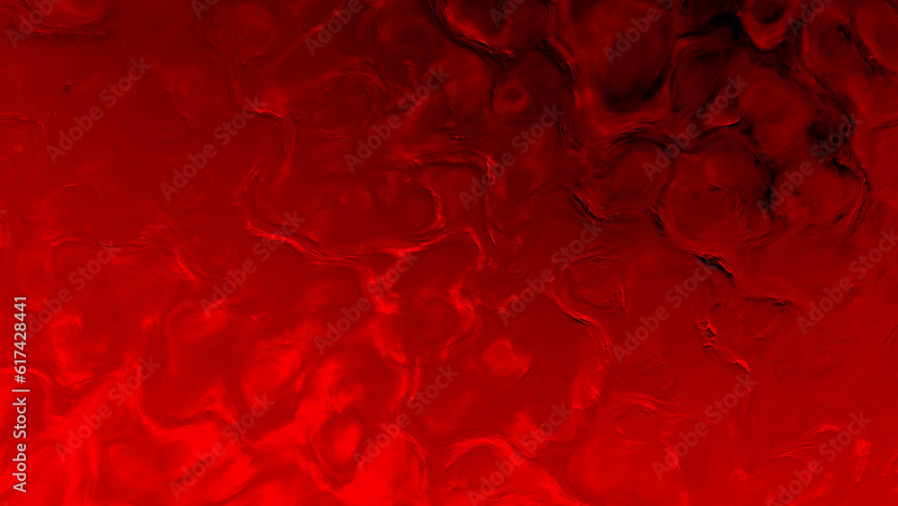 Aufkleber blazing red and orange constitutional shapes lay - abstract 3d rendering