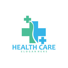 health care and medical logo design vector illustration