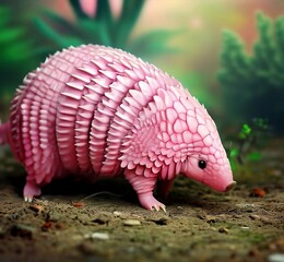 Obraz premium Pink Fairy Armadillo