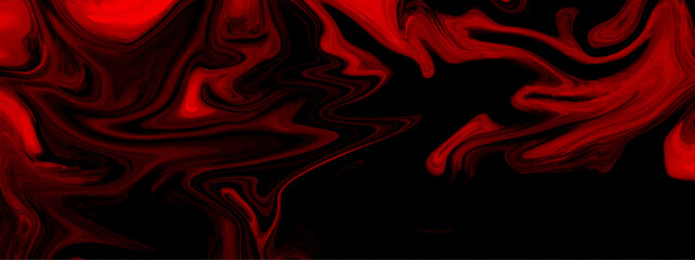 Luxurious dark red and black liquid marble background illustration. Dark Red and black color beautiful fluid abstract acrylic pour onyx marble oil paint background illustration.	