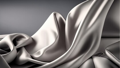 Fototapeta na wymiar glamorous and smooth silky cloth drapery texture background generative ai
