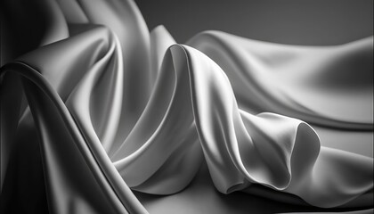 Plakat abstract flowing silky fabric texture backdrop a fashion or glamour generative ai