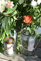 Dekoration-Blumen-Hochzeit-Feier-Natur