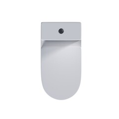 lavatory pan isolated on white background, bidet, 3D illustration, cg render