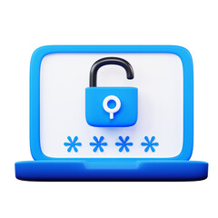 Cyber security icon blue theme