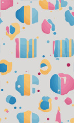 pattern with watercolor stains created with generative AI