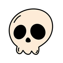 Halloween skull head icon.