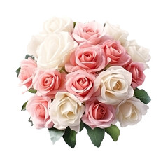 Naklejka premium Cute wedding bouquet. Illustration AI Generative.