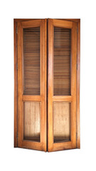 PNG FIle of an antique vintage wood close door of a house with transparent background 