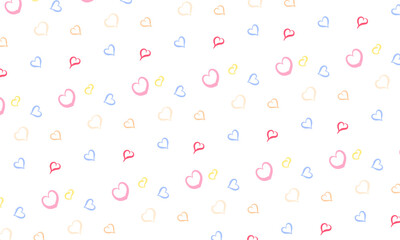 Seamless pattern with colorful hearts for baby fashion orvalentine's day