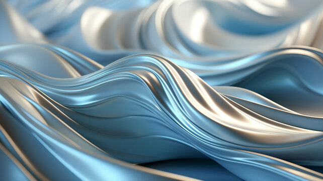 Abstract silver wave background.