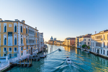Grand Canal side view in Venice - obrazy, fototapety, plakaty