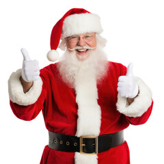 Santa Claus making a gesture isolated. Illustration AI Generative.