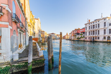 Grand Canal side view in Venice