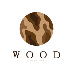 wood logo template icon illustration design vector, used for wood factories, wood plantations, log processing, wood furniture, wood warehouses with a modern minimalist concept
