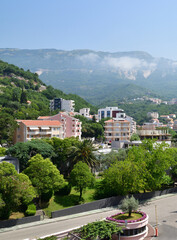 Fototapeta na wymiar The resort village of Becici in the community of Budva in Montenegro