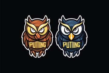 owl vector logo design template