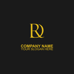 Elegant R D monogram logo initial letter design template vector.