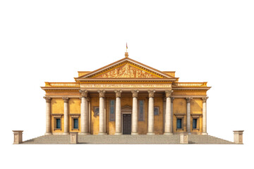 Obraz premium europe architecture roman church isolated on white