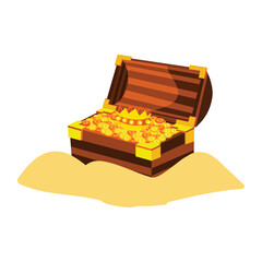 Vector Cartoon Treasure Character isolated illustration