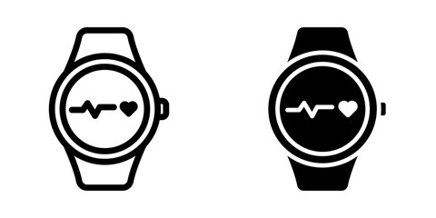 Fitness tracker smart watch icon. sign for mobile concept and web design. vector illustration