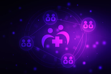 2d illustration Business Network concept