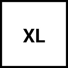 Fototapeta premium Symbols of clothing size icon